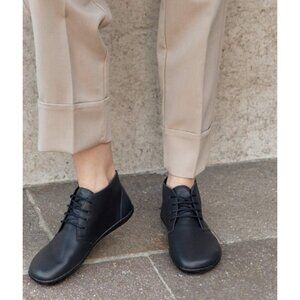 Vivobarefoot Men’s Black Leather Barefoot Minimalist Boots Size 42 US 8.5–9